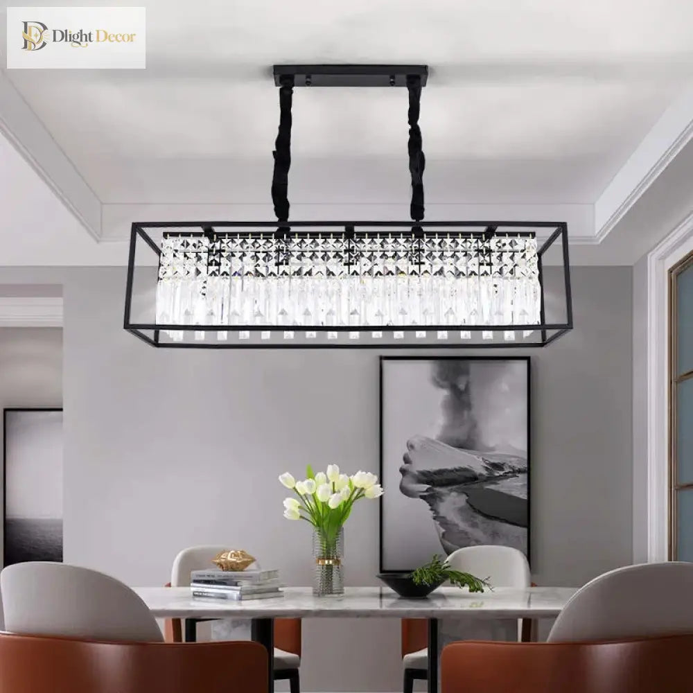 LED Modern Crystal Chandelier | Kitchen Island Home Lighting