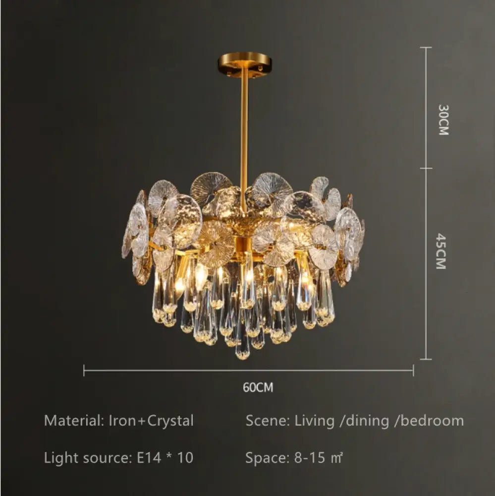 LED Modern Crystal Flower Chandelier | Bedroom Lighting