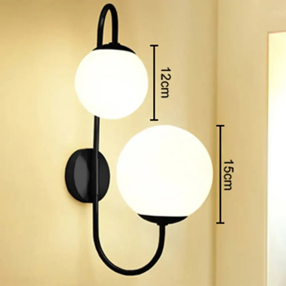 LED Modern Glass Gold Wall Sconce | Bedroom Home Lighting