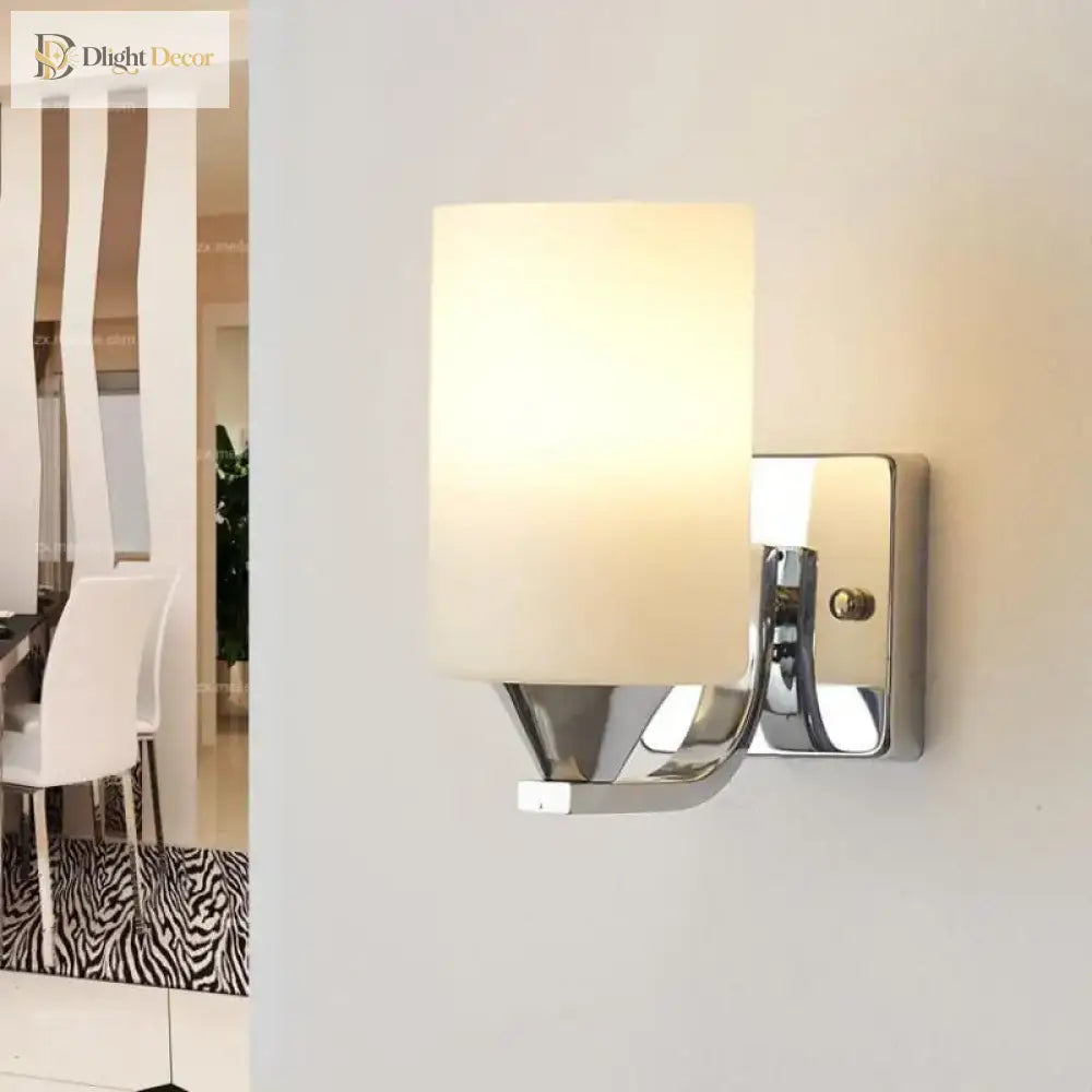 LED Modern Glass Wall Sconce | Bedroom & Hallway Lighting