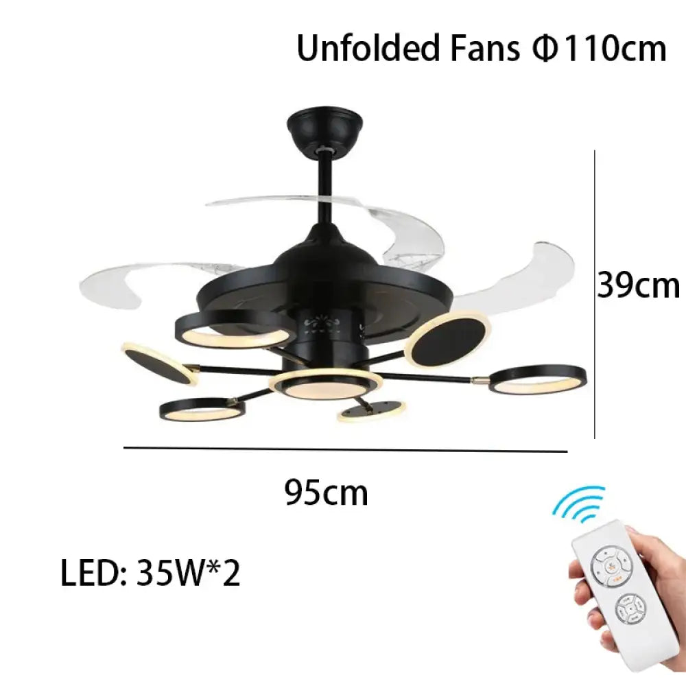 LED Nordic Ceiling Fan Light | Modern Interior Lighting