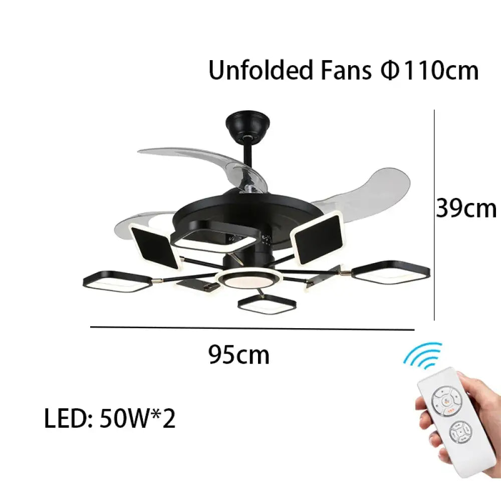LED Nordic Ceiling Fan Light | Modern Interior Lighting