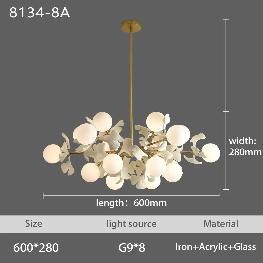 LED Nordic Glass Chandelier | Bedroom & Bedside Lighting