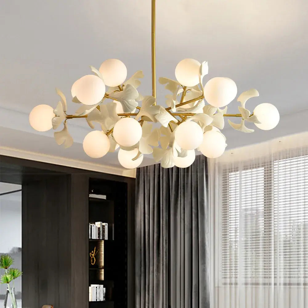 LED Nordic Glass Chandelier | Bedroom & Bedside Lighting