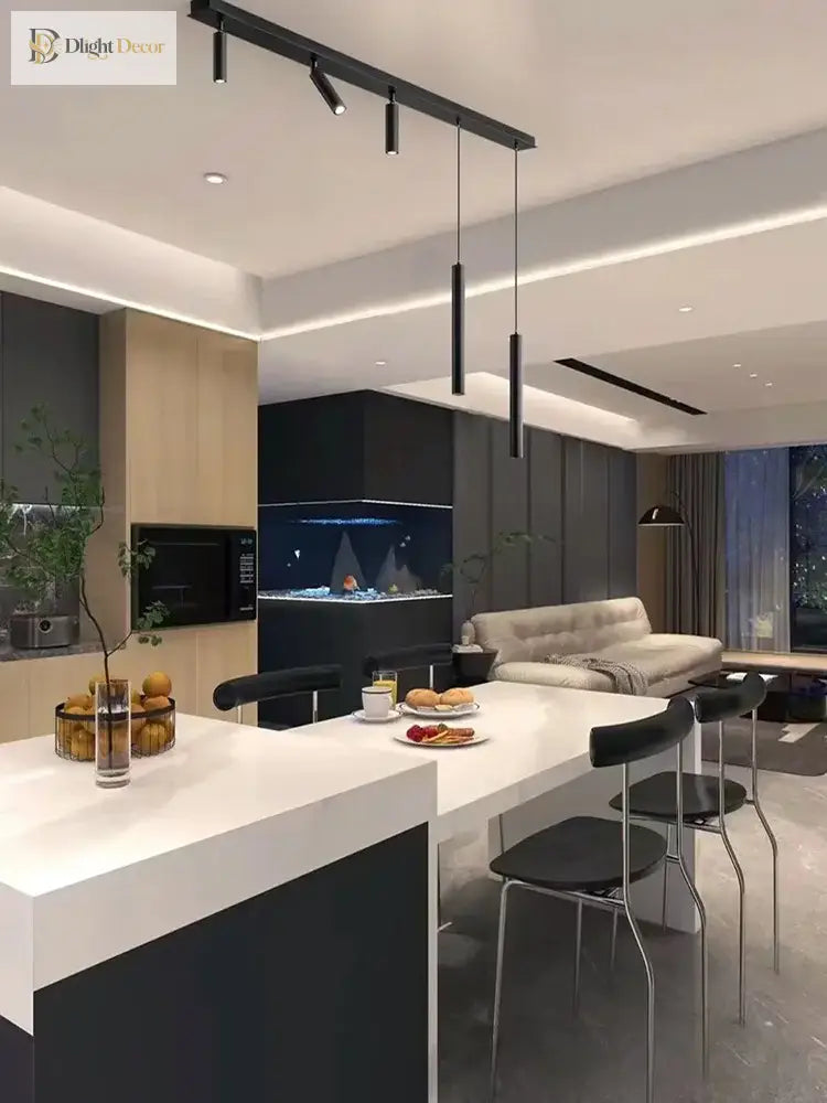 LED Nordic Linear Pendant Light | Dining Room Lighting