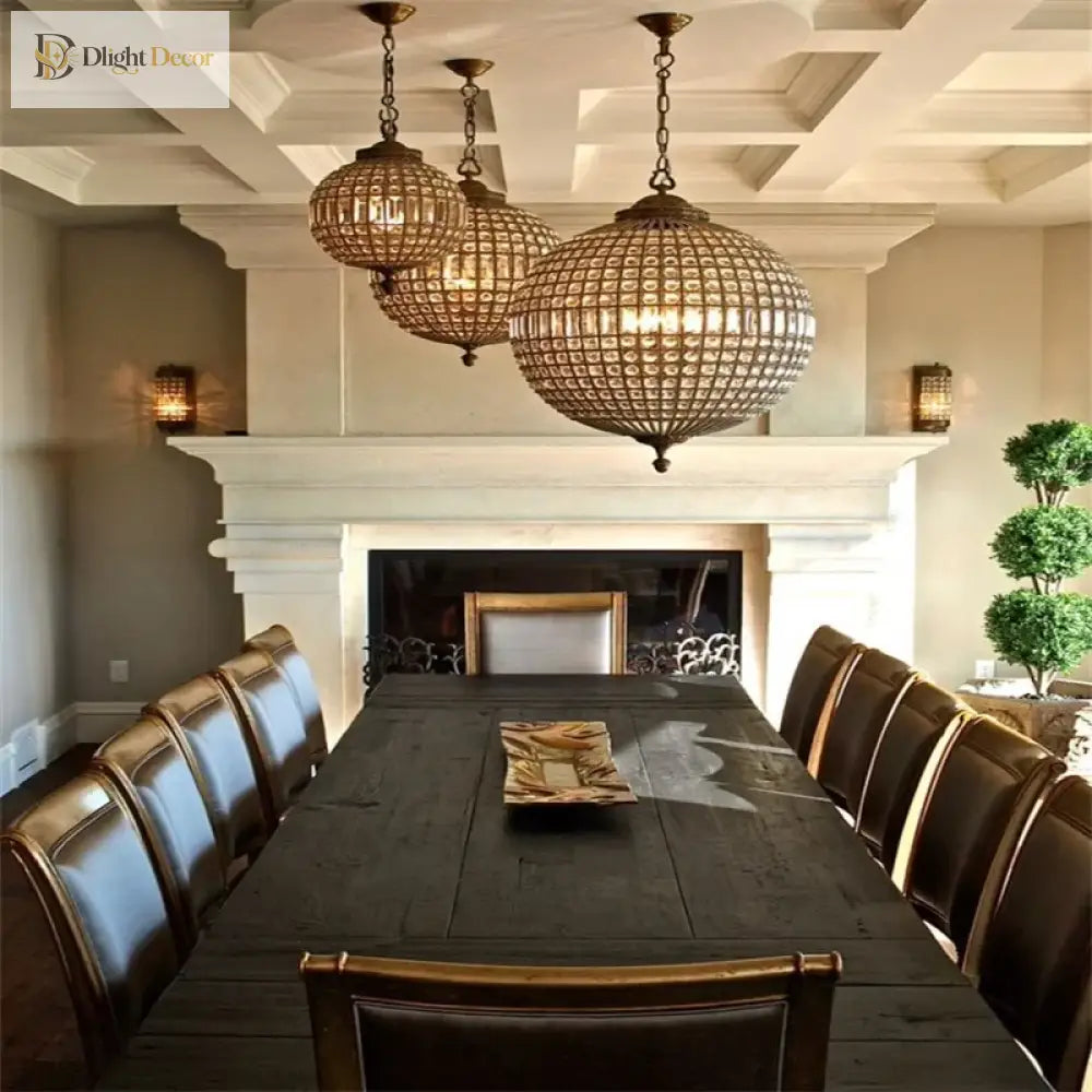 Medieval Retro Crystal Chandelier | Bedroom Home Lighting