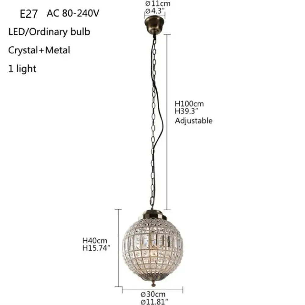 Medieval Retro Crystal Chandelier | Bedroom Home Lighting