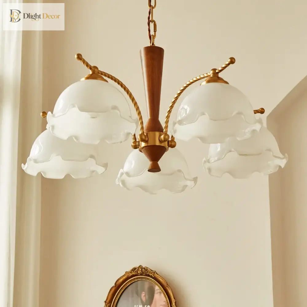 Medieval Vintage Wood Chandelier | Dining Room Lighting