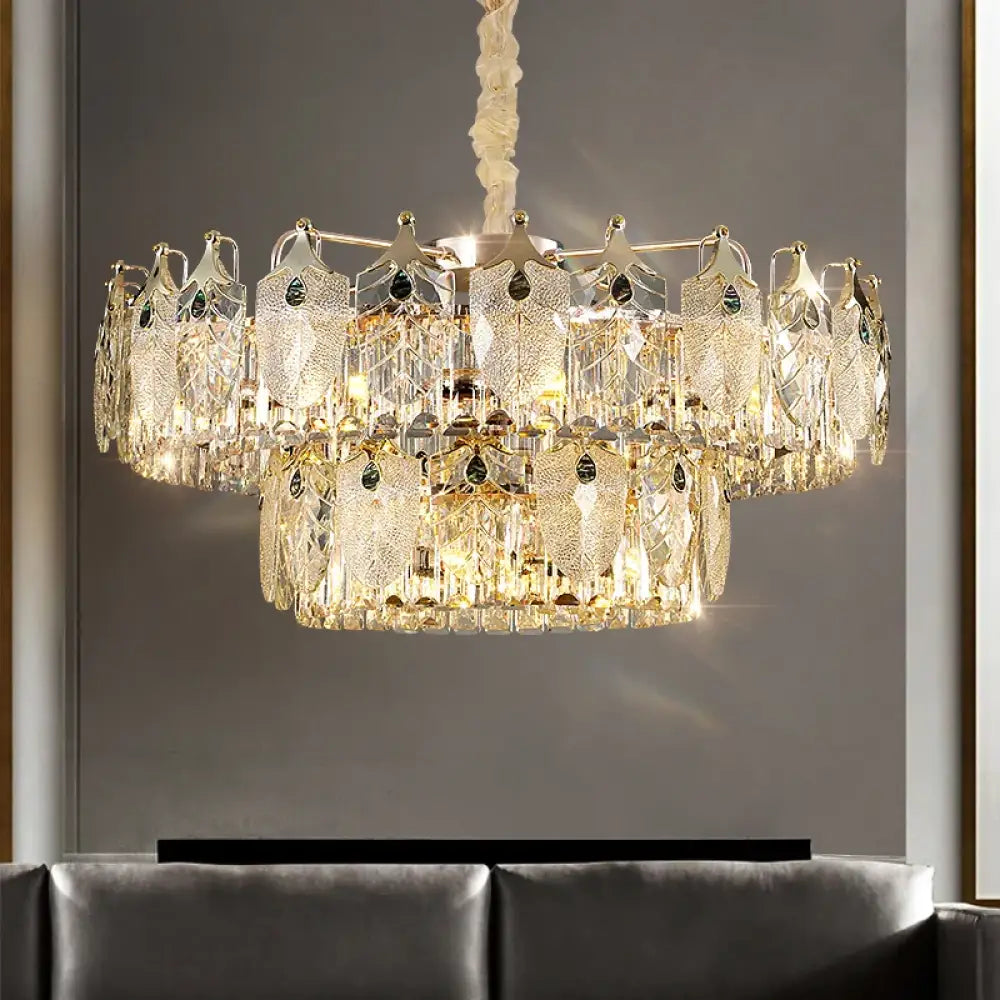 Modern Crystal Glass Chandelier | Modern Bedroom Lighting