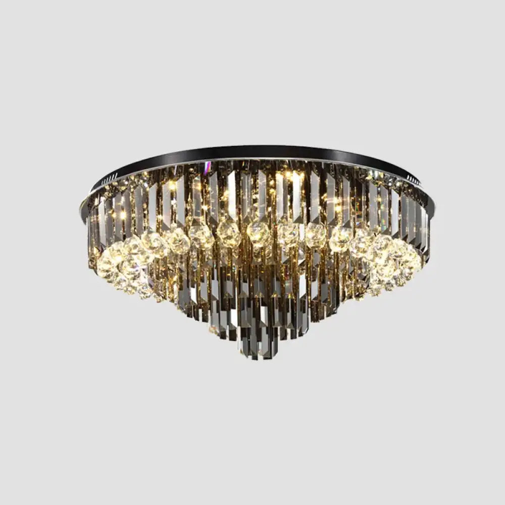Modern Crystal Gold Black Chandelier | Dining Room Lighting