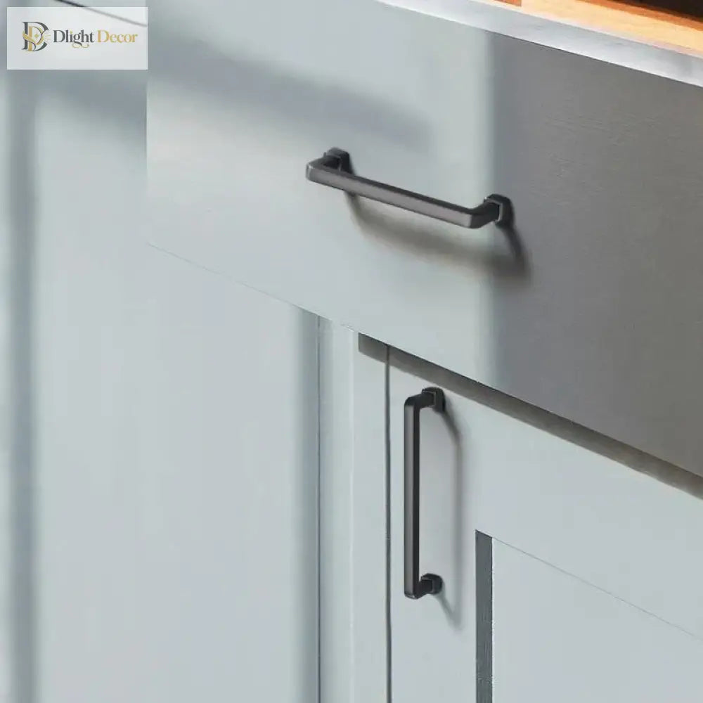Modern European Gold and Gray Cabinet Handles - Zinc Alloy Drawer Knobs and Door Pulls for Furniture