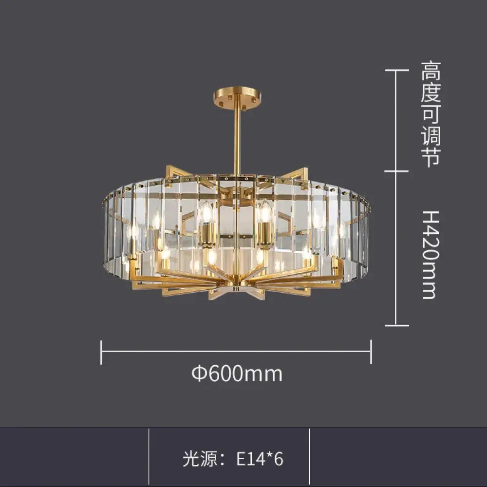 Modern Glass Gold Chandelier | Dining & Kitchen Lighting
