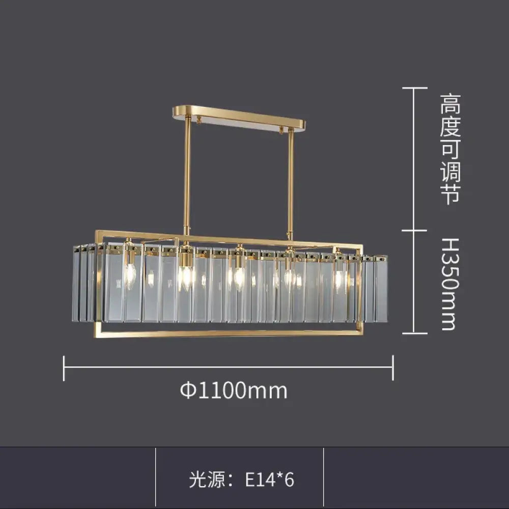 Modern Glass Gold Chandelier | Dining & Kitchen Lighting