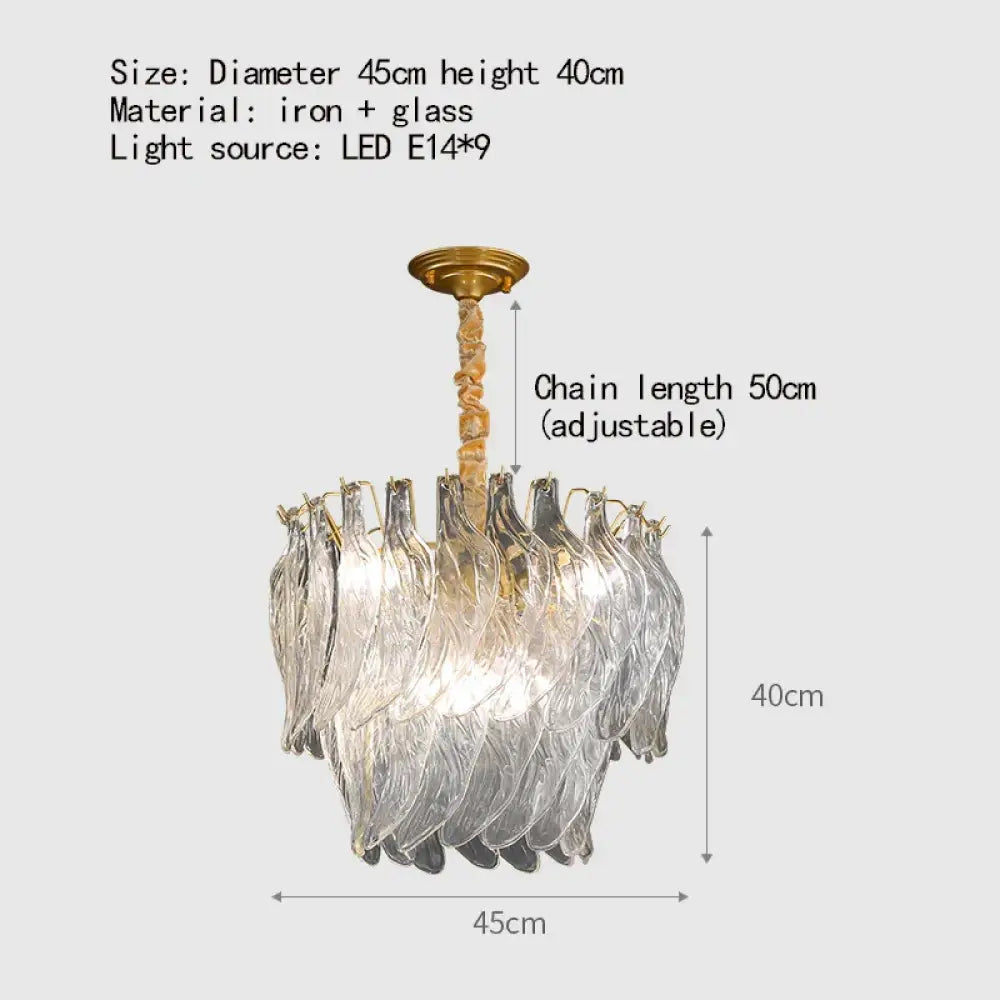 Modern Glass Gold Chandelier | Dining Room Home Lighting