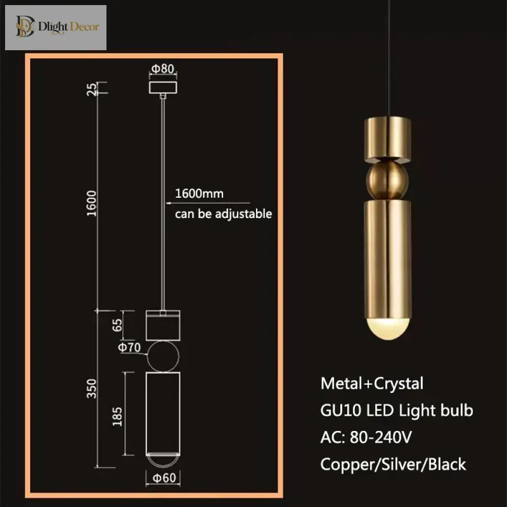 Nordic Brass Chandelier | Bedroom & Bedside Lighting