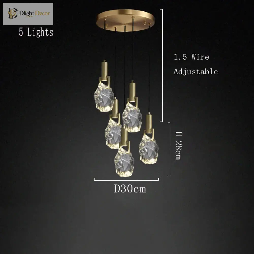 Nordic Crystal Pendant Light | Kitchen Island Lighting