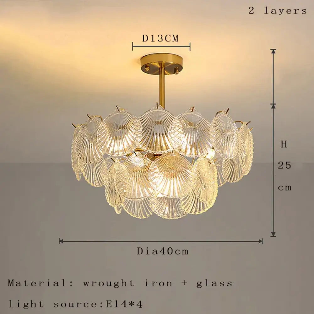 Nordic Glass Chandelier | Modern Dining Room Lighting