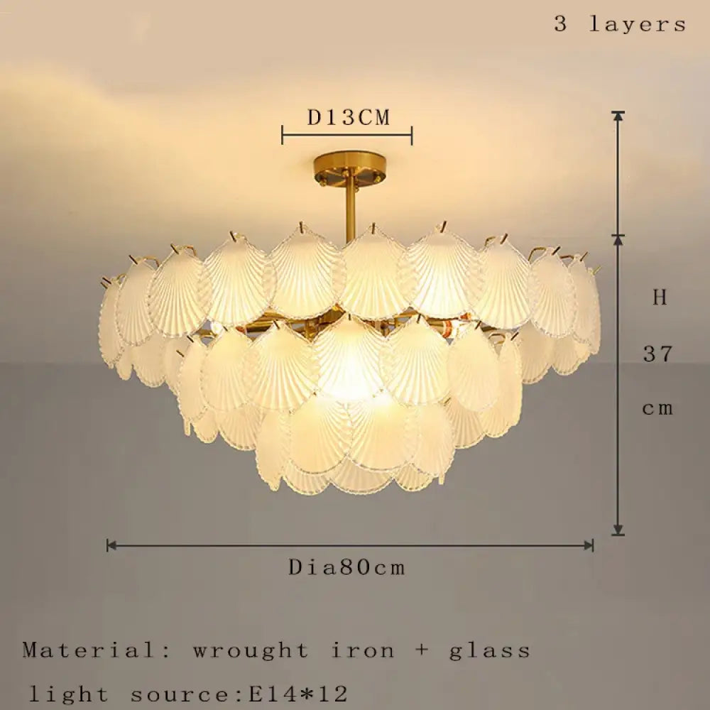 Nordic Glass Chandelier | Modern Dining Room Lighting