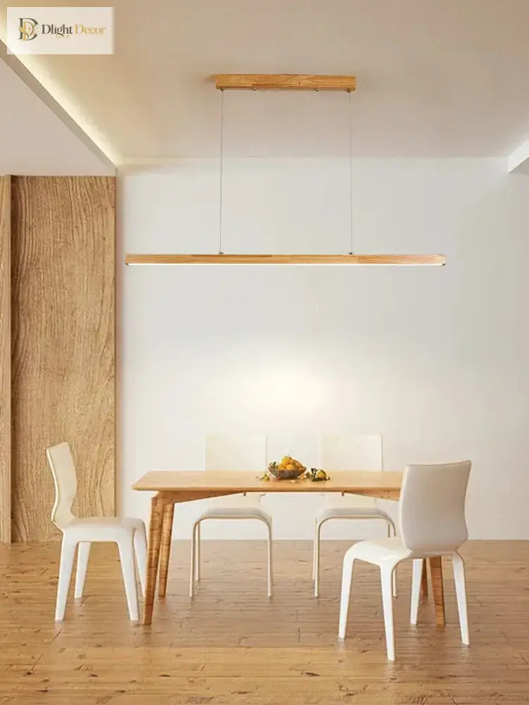 Oakley LED Wood Chandelier | Modern Dining Room Lighting