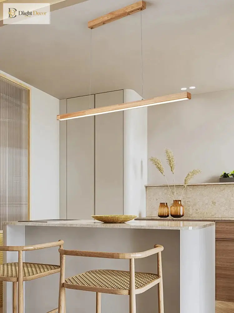 Oakley LED Wood Chandelier | Modern Dining Room Lighting