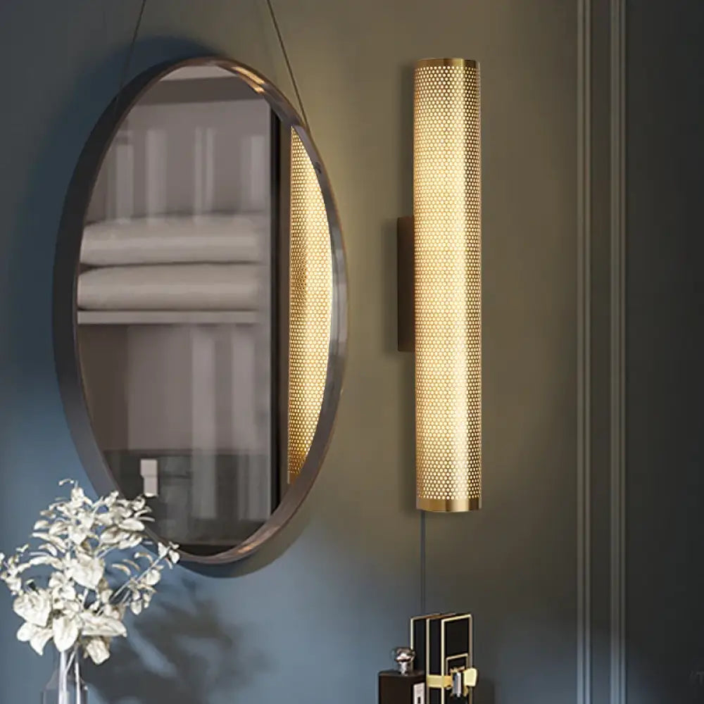 Retro Brass LED Vanity Light | Modern Bathroom Lighting