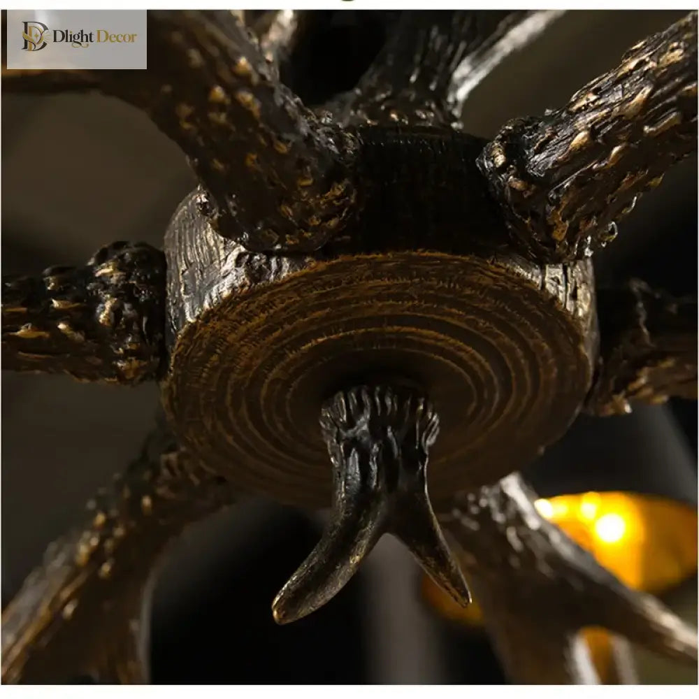 Retro Gold Chandelier | Modern Dining Room Lighting