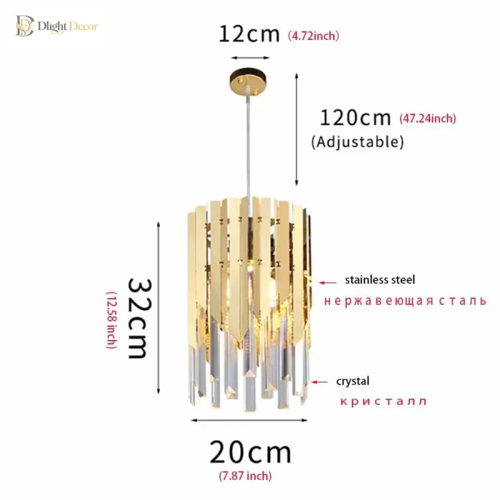 Round K9 LED Crystal Chandelier | Dining Room Lighting