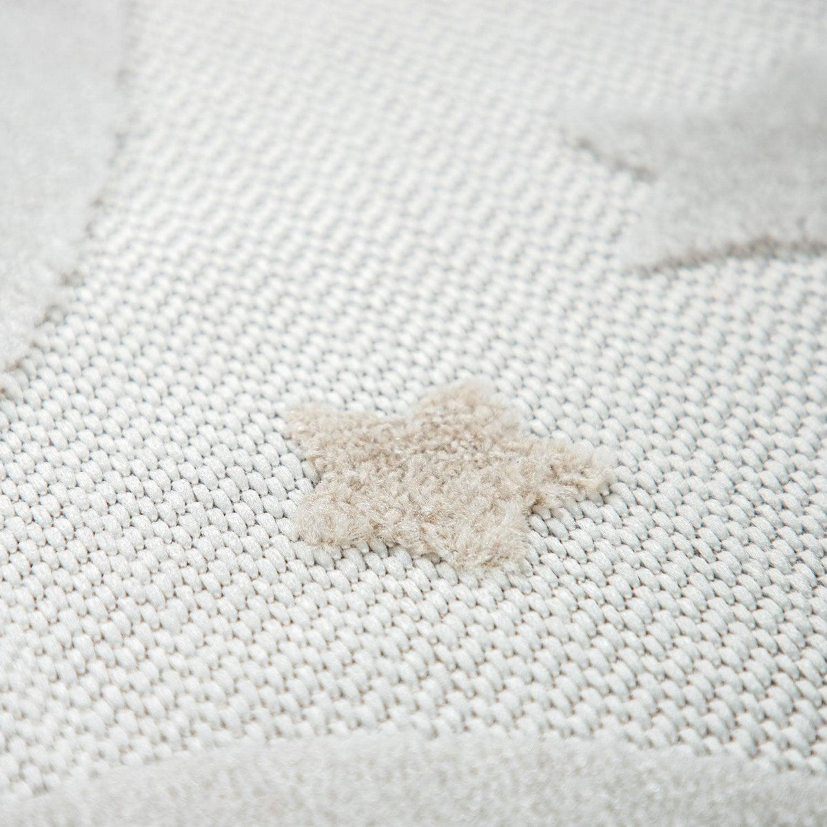 Round Kids Rug Tweet Cuddling Moon & Stars - Cream Beige