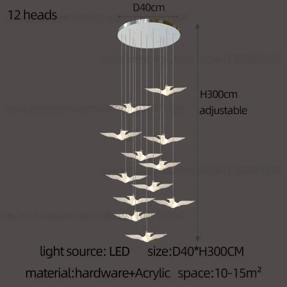 Signature LED Bird Chandelier | Dining Room Lighting