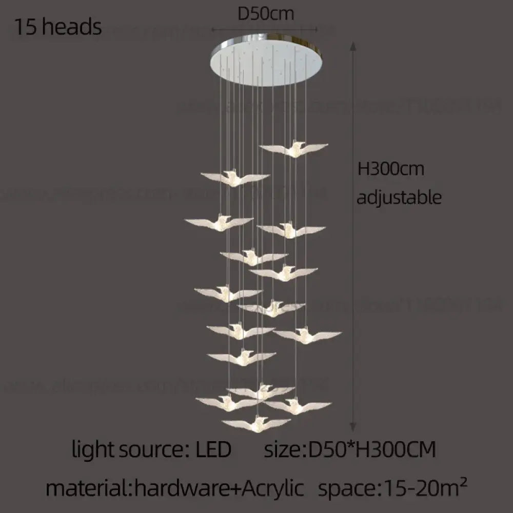 Signature LED Bird Chandelier | Dining Room Lighting