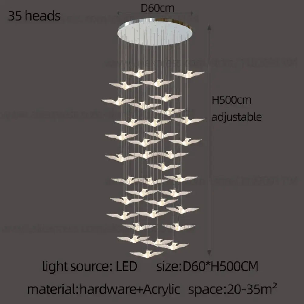 Signature LED Bird Chandelier | Dining Room Lighting