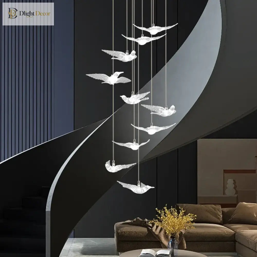 Signature LED Bird Chandelier | Dining Room Lighting