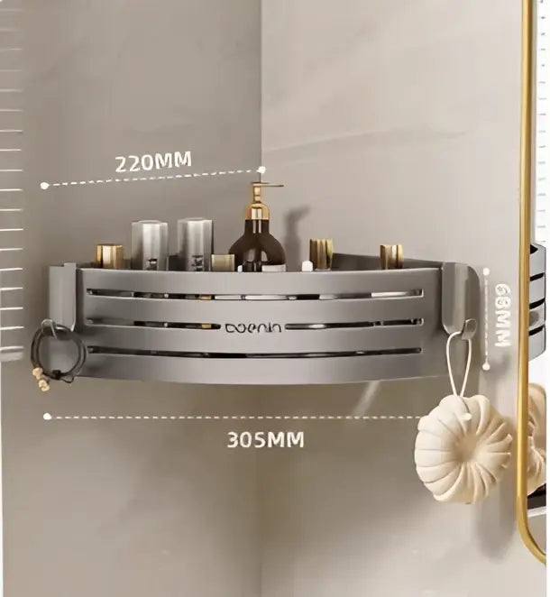 Silver Corner Shelf Caddy
