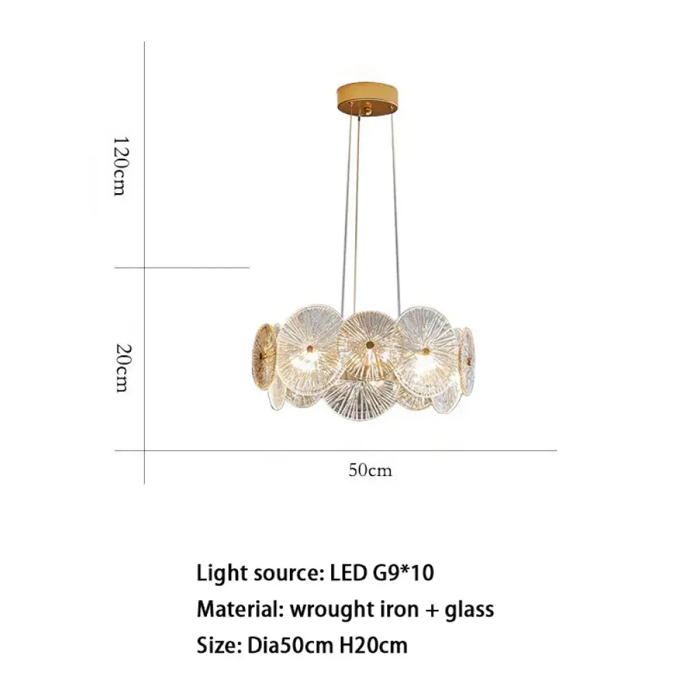 Sleek Glass Gold Chandelier | Modern Dining Room Lighting
