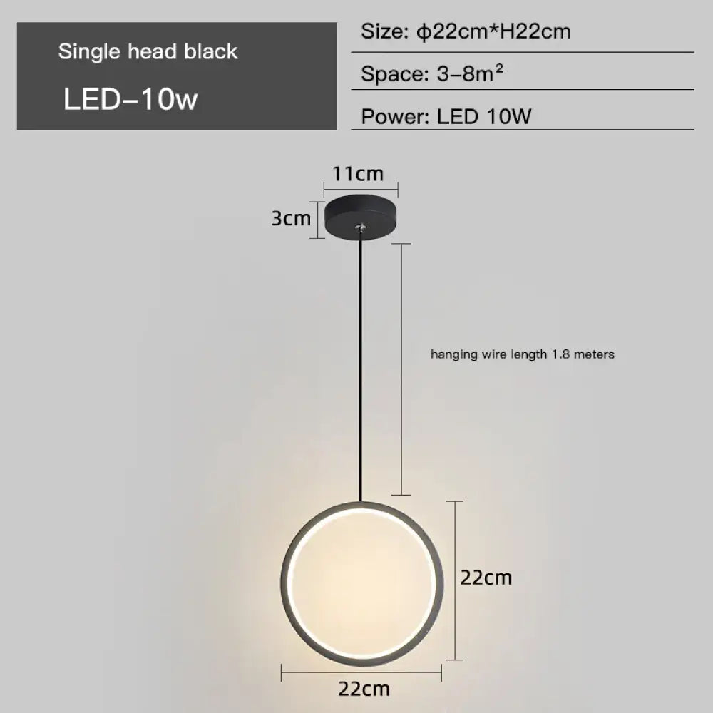Sleek LED Pendant Light | Modern Kitchen Island Lighting