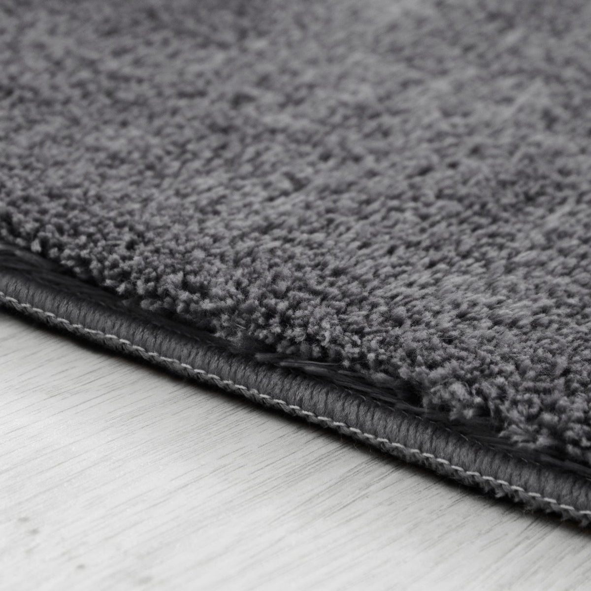 Soft Area Rug with Anti-Slip Backing Washable - Dark Gray