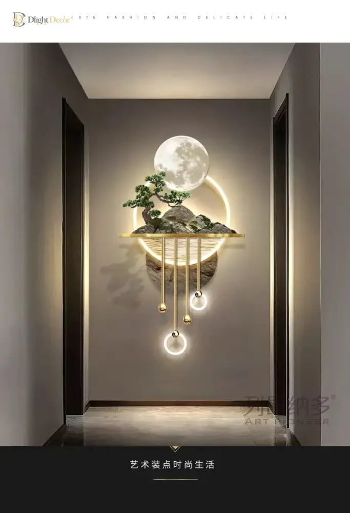 Wood LED Wall Art Light | Modern Interior Home Lighting