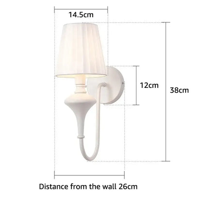 1-Light Modern White Wall Sconce | Bedroom Home Lighting