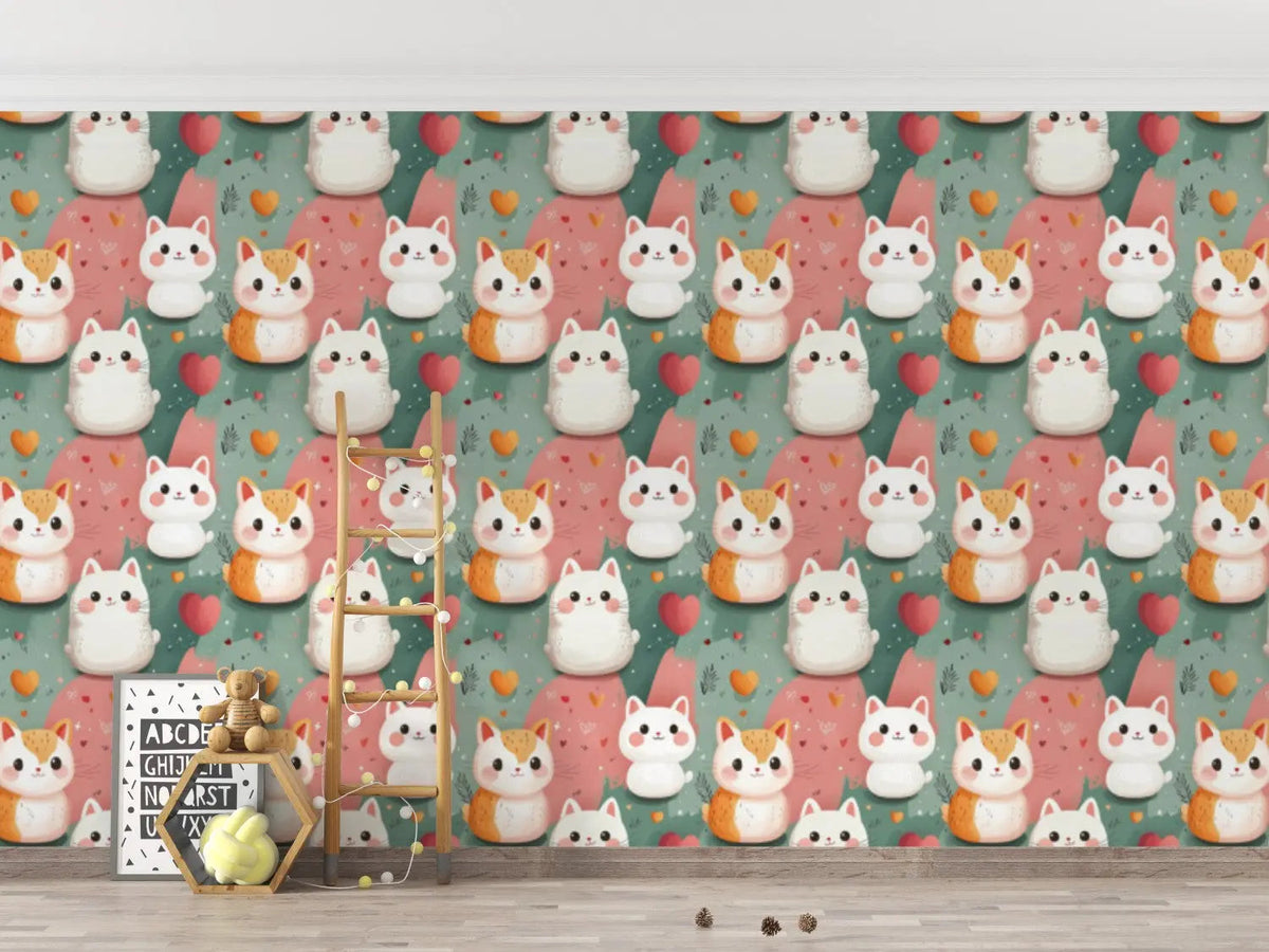 Kawaii Cat Cuddle Paradise