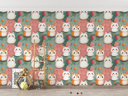 Kawaii Cat Cuddle Paradise