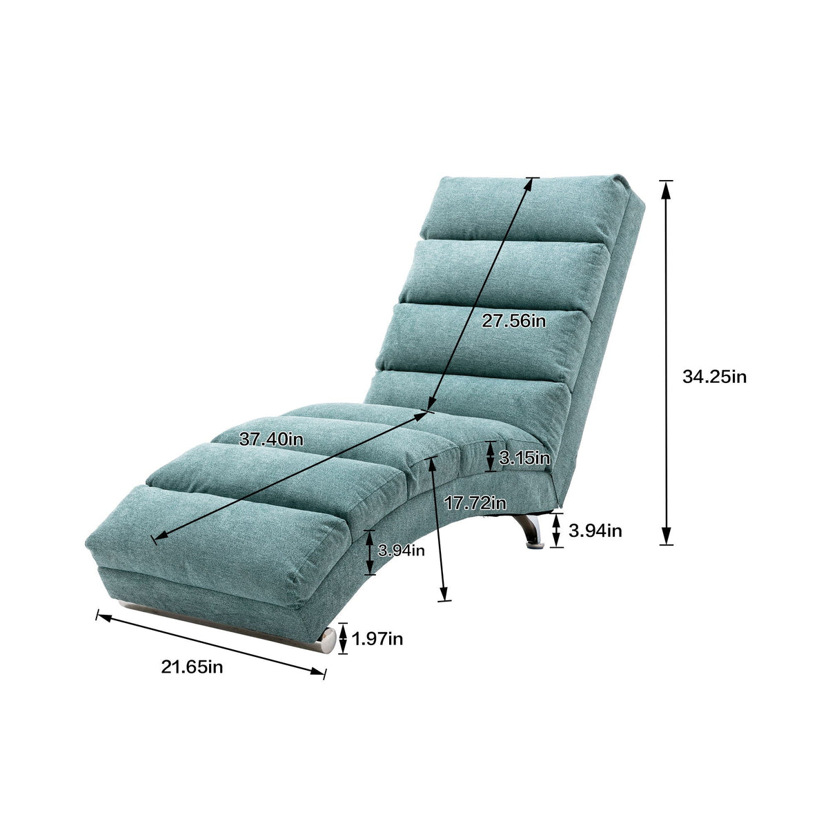 Ergonomic Electric Massage Chaise Lounge with Remote Control - Multiple Colors