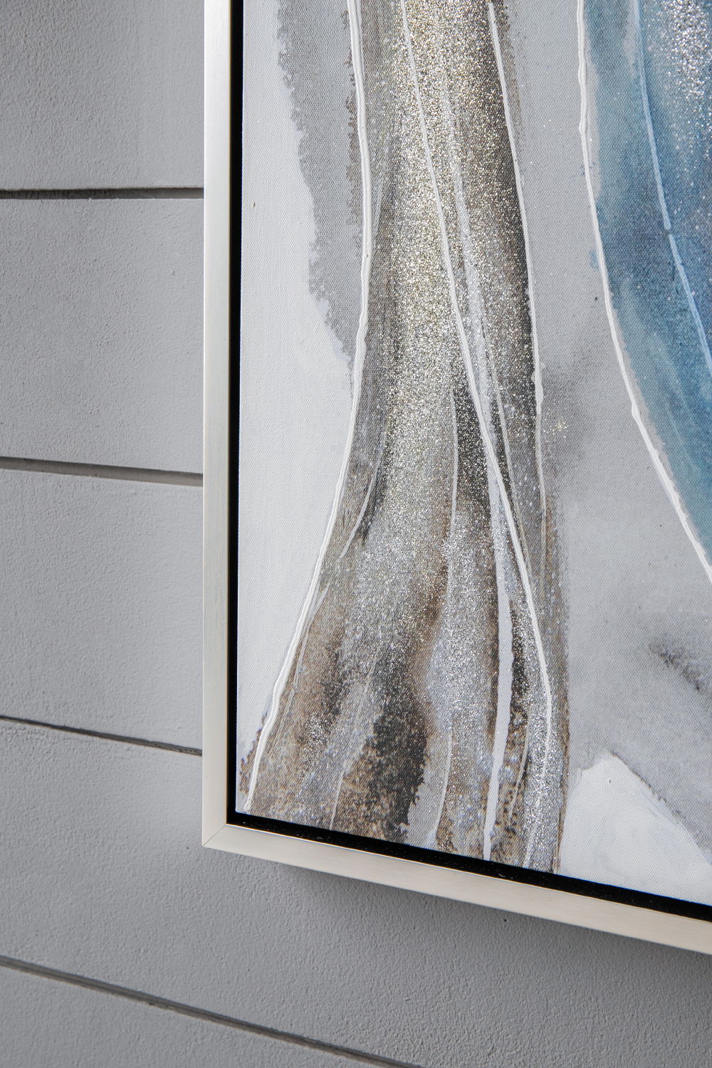 Elongated Modern Abstract Oil Paintings Wall Art Set of 2 - Multicolor