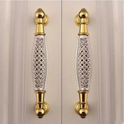 24K Gold Crystal Cabinet Handle — 96mm