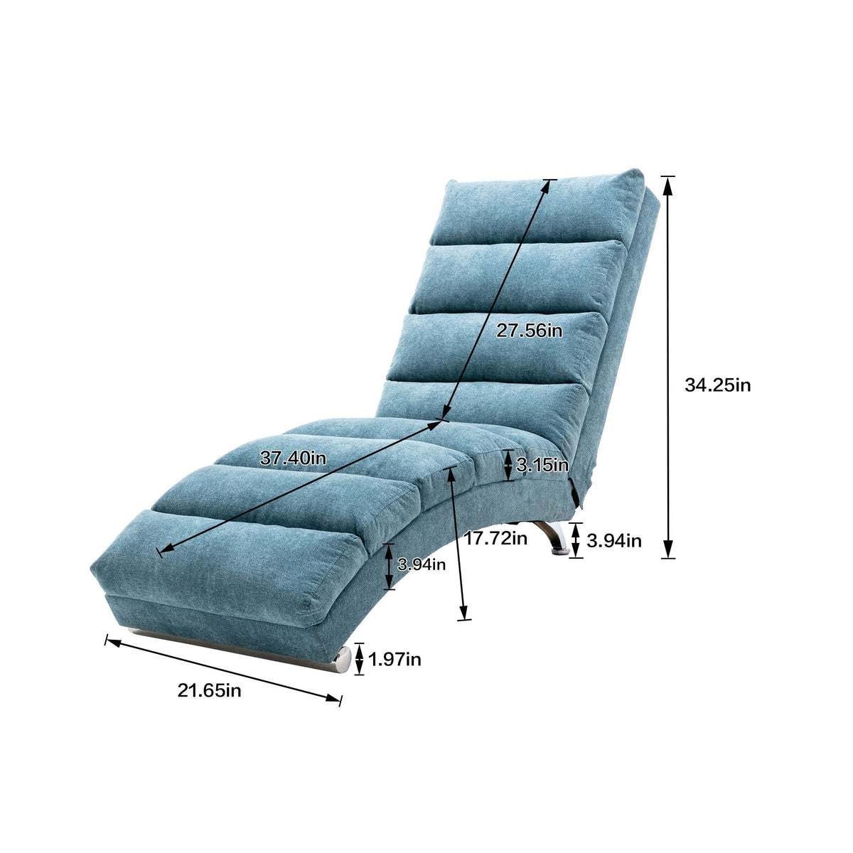 Ergonomic Electric Massage Chaise Lounge with Remote Control - Multiple Colors