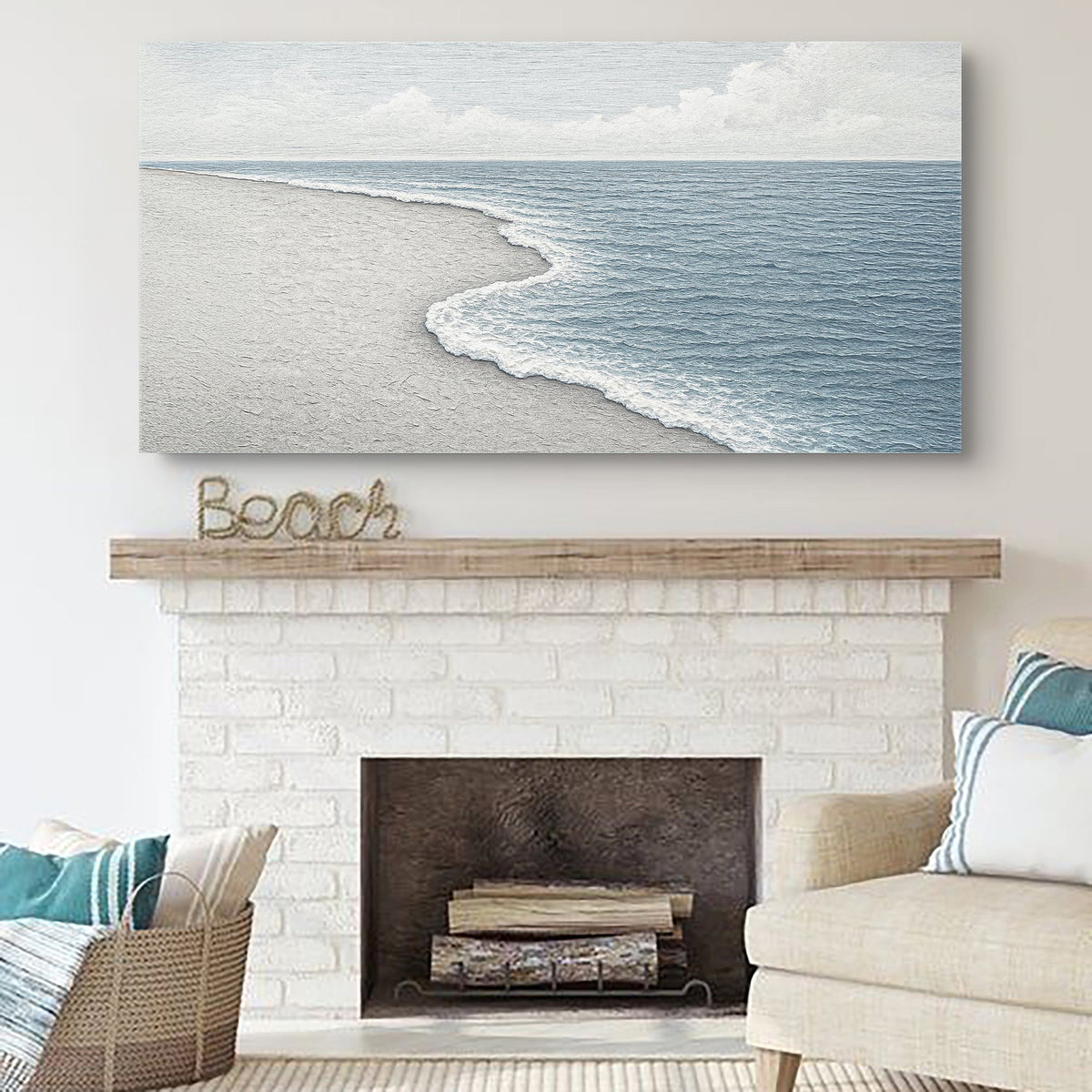Abstract Beach Shore Wall Art