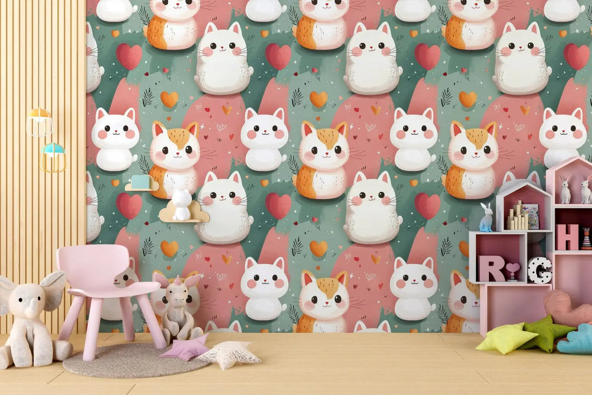 Kawaii Cat Cuddle Paradise