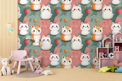 Kawaii Cat Cuddle Paradise