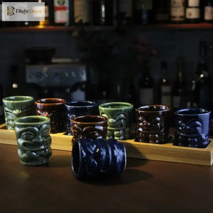 60ml Ceramic Tiki Mug – Hawaiian Cocktail Cup for Home Bars &amp; Parties | Dlight Decor