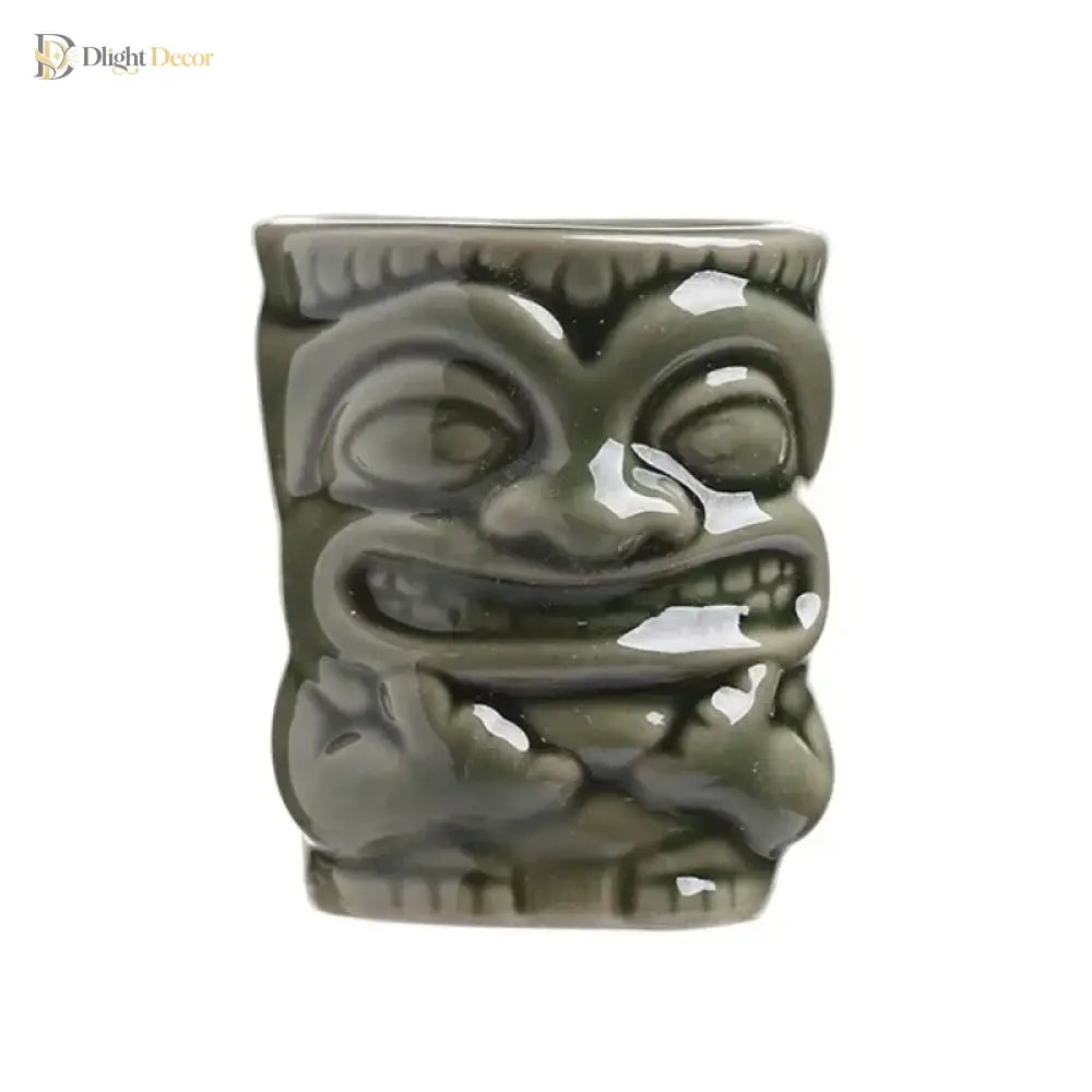 60ml Ceramic Tiki Mug – Hawaiian Cocktail Cup for Home Bars &amp; Parties | Dlight Decor