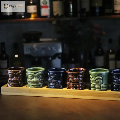 60ml Ceramic Tiki Mug – Hawaiian Cocktail Cup for Home Bars &amp; Parties | Dlight Decor
